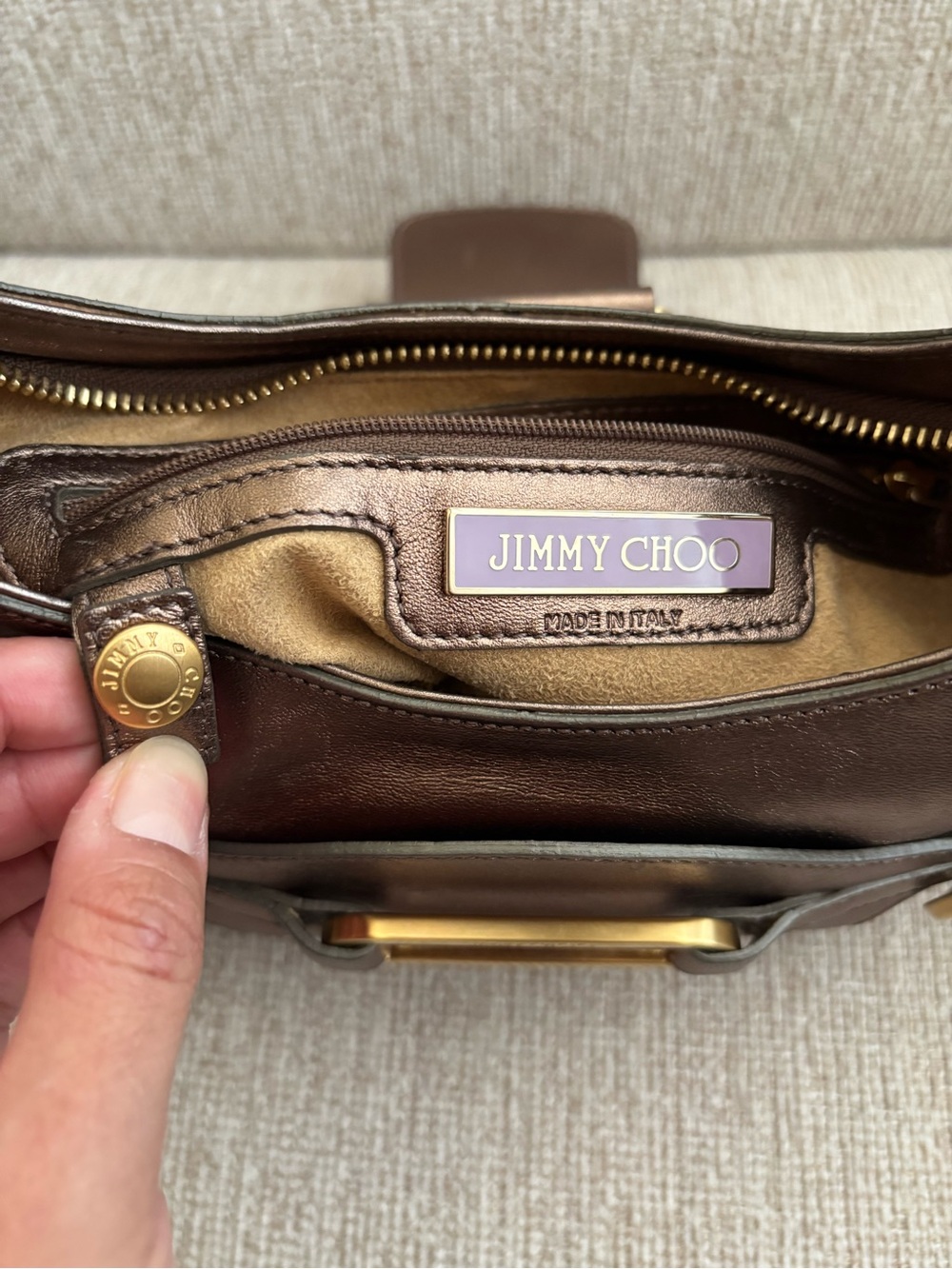 Metallic Bronze Jimmy Choo Bag - Picture 3 of 10